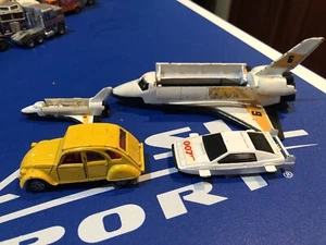 Corgi James Bond 007 Moonraker Shuttle 3"  Moonraker , Lotus , Citroen Lot Rare - Picture 1 of 10