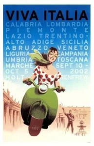 VIVA ITALIA , POSTER 25X35 ,RIPRODUZIONE - Picture 1 of 1