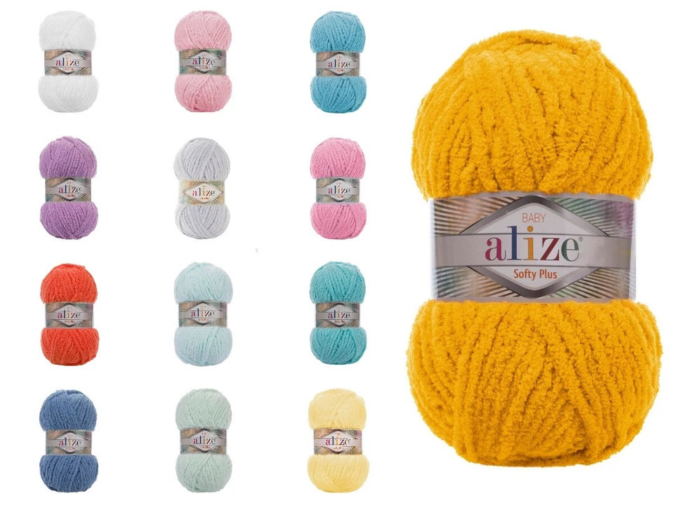 ALIZE SOFTY PLUS Wolle Babywolle dick weich flauschig (100g, Farbauswahl) - Bild 1 von 1