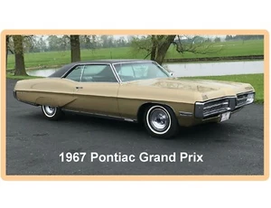 Pontiac Grand Prix 1967 techo rígido dorado refrigerador/caja de herramientas imán - Imagen 1 de 1