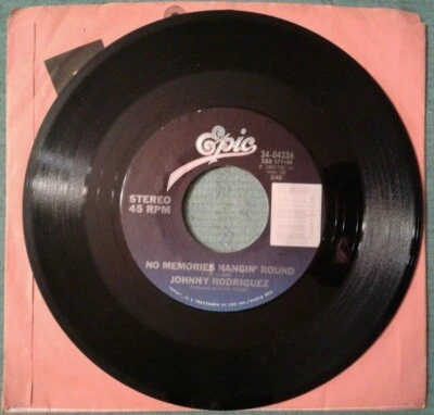 Johnny Rodriguez "No Memories Hangin' Round / Too Late To Go" 7" 45 rpm 34-04336 - Image 1 of 2