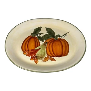 Sonoma Home Goods Platte Ernte Kürbis Herbst oval 15,25"x11,25" - Bild 1 von 9