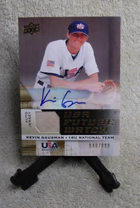 KEVIN GAUSMAN 2009 UD Team USA Future Watch AUTO JERSEY Rookie Card #846/899 - Picture 1 of 3