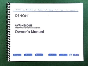Denon AVR-X6800H Instruction Manual: Full Color 351 Pages & Protective Covers! - Picture 1 of 1