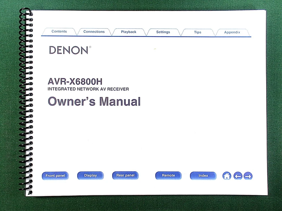 Denon AVR-X6800H Instruction Manual: Full Color 351 Pages & Protective Covers! - Image 1 of 1