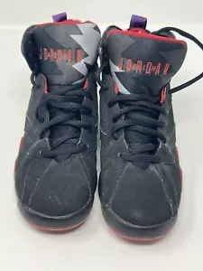 2012 Nike Air Jordan 7 Retro Promo Sample Raptors Size 5Y Black Purple Red - Picture 1 of 11