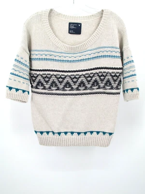AMERICAN EAGLE Pullover Sweater Women XS Southwest Tribal Fair Isle VINTAGE Y2K - Image 1 of 4