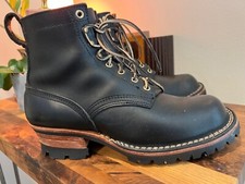 Nicks Boots Urban Logger 10 EE Black 1964 Leather
