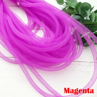 Tubo de malla hágalo usted mismo de 10 m tubo de cinta diseño de cabello Navidad vacaciones corona decoración artesanal Foto 1 de 4