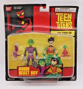 Teen Titans Robin Beast Boy 3,5" Actionfigur Neu mit Schadensbox (BANDAI) - Bild 1 von 2