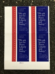 2024USA  Forever First Continental Congress 1774  - Plate Block of 4  mint - Picture 1 of 4