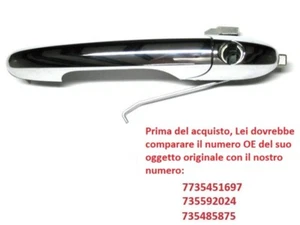 MANIGLIA ESTERNA PORTA ANTERIORE SINISTRA SX PER FIAT 500 2007- - Imagen 1 de 4