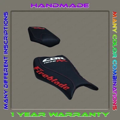 Custom (BLACK-RED_WHITE) Seat Cover HONDA CBR1000RR 2008-2016 - Image 1 of 4