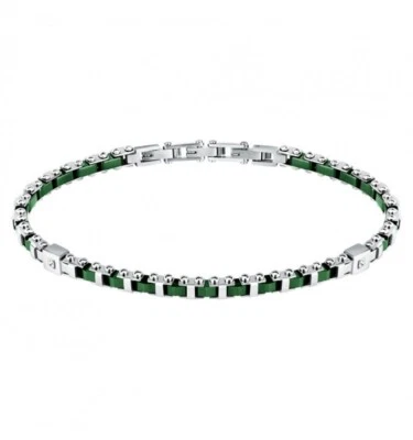 Bracciale SECTOR CERAMIC SAFR39 Unisex Acciaio Ceramica Verde - Immagine 1 di 4