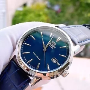 Orient RA-AC0F06L30B Symphony III Classic Automatic Blue Leather Men's Watch - Picture 1 of 7