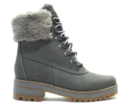 Timberland Womens Courmayeur Valley Warm Lined Waterproof  boots Wheat Gray - Image 1 of 4