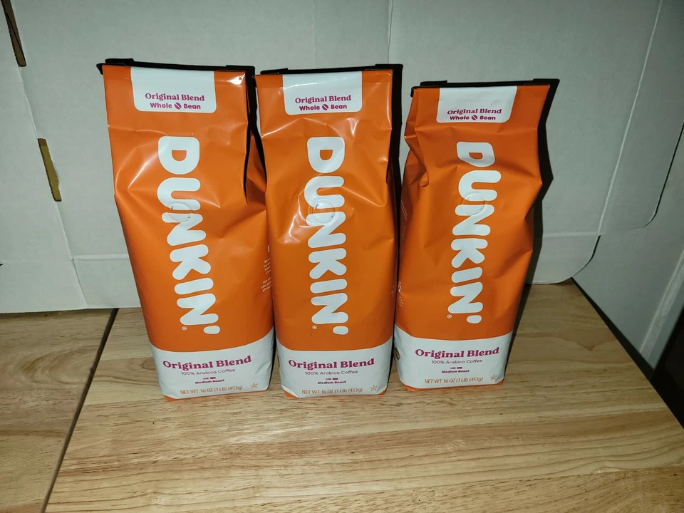 1lb Bag of Dunkin’ Donuts Original Blend Whole Bean Coffee & 20 Oz Travel Cup