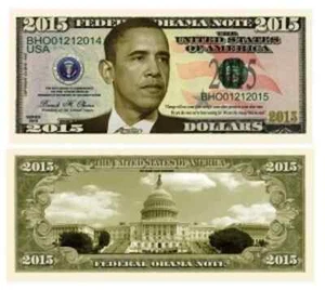 President Obama 2015 commemorative novelty note - Picture 1 of 1