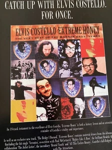 Elvis Costello, Extreme Honey, ganzseitige Vintage Werbeanzeige - Bild 1 von 1