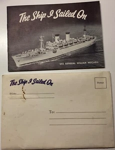 Vintage The Ship I Sailed On USS General William Mitchell 1955 SC USED US Navy - Bild 1 von 5