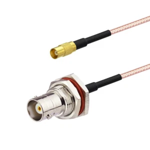 BNC Female Bulkhead to MCX Female Jack Adapter Cable RF Pigtail Coax RG316 20cm - Picture 1 of 4