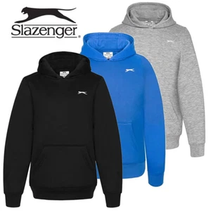 Boys Fleece Hoody Slazenger Junior Tracksuit Top Hoodie Kids Age 9 10 11 12 13 - Picture 1 of 29