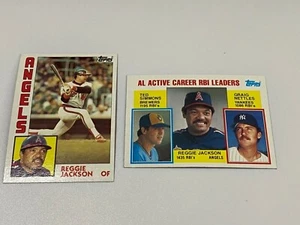 Lot of 2 Topps #100 Reggie Jackson Angels Baseball Card 1984 - Bild 1 von 6