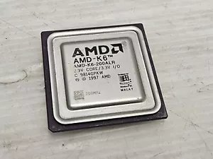 AMD-K6-200ALR, Socket 7, 200MHz, FSB 66MHz, 100% WORKING VINTAGE PROCESSOR! - Picture 1 of 2