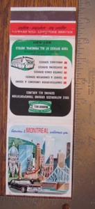 GIANT MATCHBOOK MATCHCOVER: AUTOBÚS CHÁRTER MURRAY HILL Y LIMUSINA MONTREAL -C11 - Imagen 1 de 1