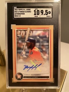 2022 Topps X Aaron Judge Yordan Alvarez Auto 1/1 Houston Astros SGC 9.5 AUTO 10 - Picture 1 of 3