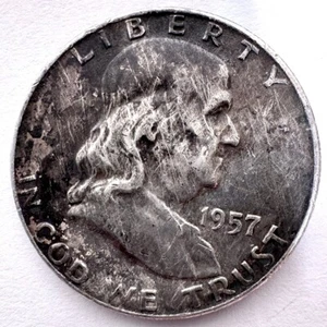 1957-D Franklin Half Dollar US Coin! (WMP012511) - Picture 1 of 2