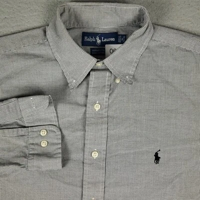 Camisa Ralph Lauren Para Hombres 16 Gris Pony Vestido Abotonado Manga Larga Foto 1 de 4