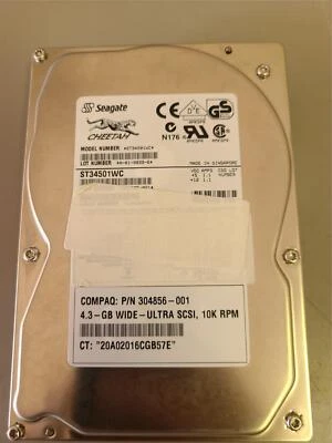 Compaq 304856-001 / Seagate ST34501WC 4.3GB Wide Ultra SCSI 10K RPM Hard Drive - Image 1 of 2