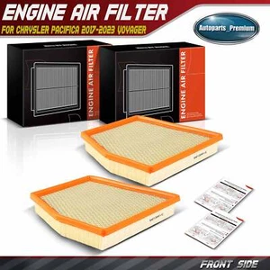 2Pcs Engine Air Filter for Chrysler Pacifica 2017-2023 Voyager 2020-2023 V6 3.6L - Picture 1 of 9