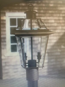 Calais beveled lantern head in antique bronze - Picture 1 of 6