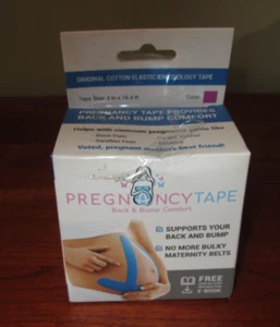 Pregnancy Tape Kinesiology 2 in x 16.4 ft Pink/Purple Support Your Back & Bump - Picture 1 of 4