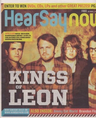 2010 Hearsay Newsprint Magazine Kings of Leon Jimmy Eat World Brandon Flowers - Image 1 of 4