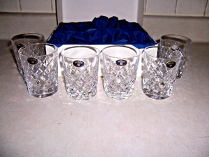 SET 6 bicchieri da whisky BOEMIA CECOSLAVKIA fatti a mano CRISTALLO vecchia moda - Foto 1 di 6