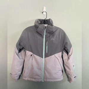 LL Bean Kids Waterproof Grey Blue Patroller Ski Jacket Size S/8 - missing hood - Picture 1 of 14