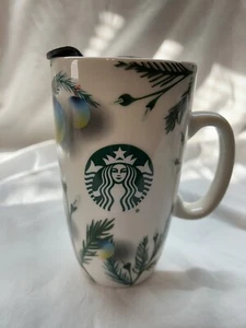 Taza de café Starbucks Christmas Theme 6" con tapa (2020) nueva porcelana de hueso - Imagen 1 de 3