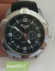 Vintage Koral Herrenuhr 08822A Edelstahl wasserdicht - Bild 1 von 4