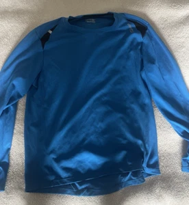 Saucony T Shirt Mens Extra Large Blue Long Sleeve Lightweight Activewear Top - Picture 1 of 3