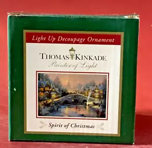 2007 NEU IM KARTON THOMAS KINKADE BELEUCHTETER SPIRIT OF CHRISTMAS ORNAMENT IN BOX - Bild 1 von 14