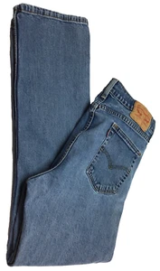 Mens 34X32 514 Levi Strauss Blue Jeans, Straight Leg (Actual 33X30.5) - Picture 1 of 15