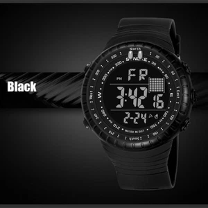 50M Waterproof Military Dual Time Digital Pedometer Alarm Sports Wristwatch 2022 - Picture 1 of 6