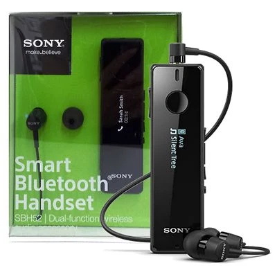Sony SBH52 NFC A2DP Stereo Bluetooth Headset FM Caller Display Mini Handset - Image 1 of 4