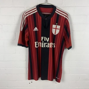 Camiseta de fútbol local Adidas 14/15 Ac Milan para hombre talla M buen estado  - Imagen 1 de 9