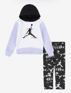 Nike Jordan Baby Girls Sweatsuit Sweatshirt With Leggings Size 12 Months Purple - Picture 1 of 11