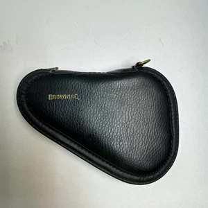 Vintage Factory Baby Browning Black Leather Small Pistol Case Soft - Picture 1 of 24