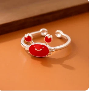 Red crab toe ring - Picture 1 of 1